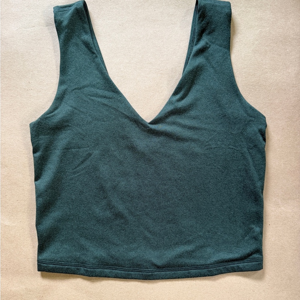 Old Navy CloudComfy V-Neck Cropped Tank Pair in Green & Black - Picture 4 of 5